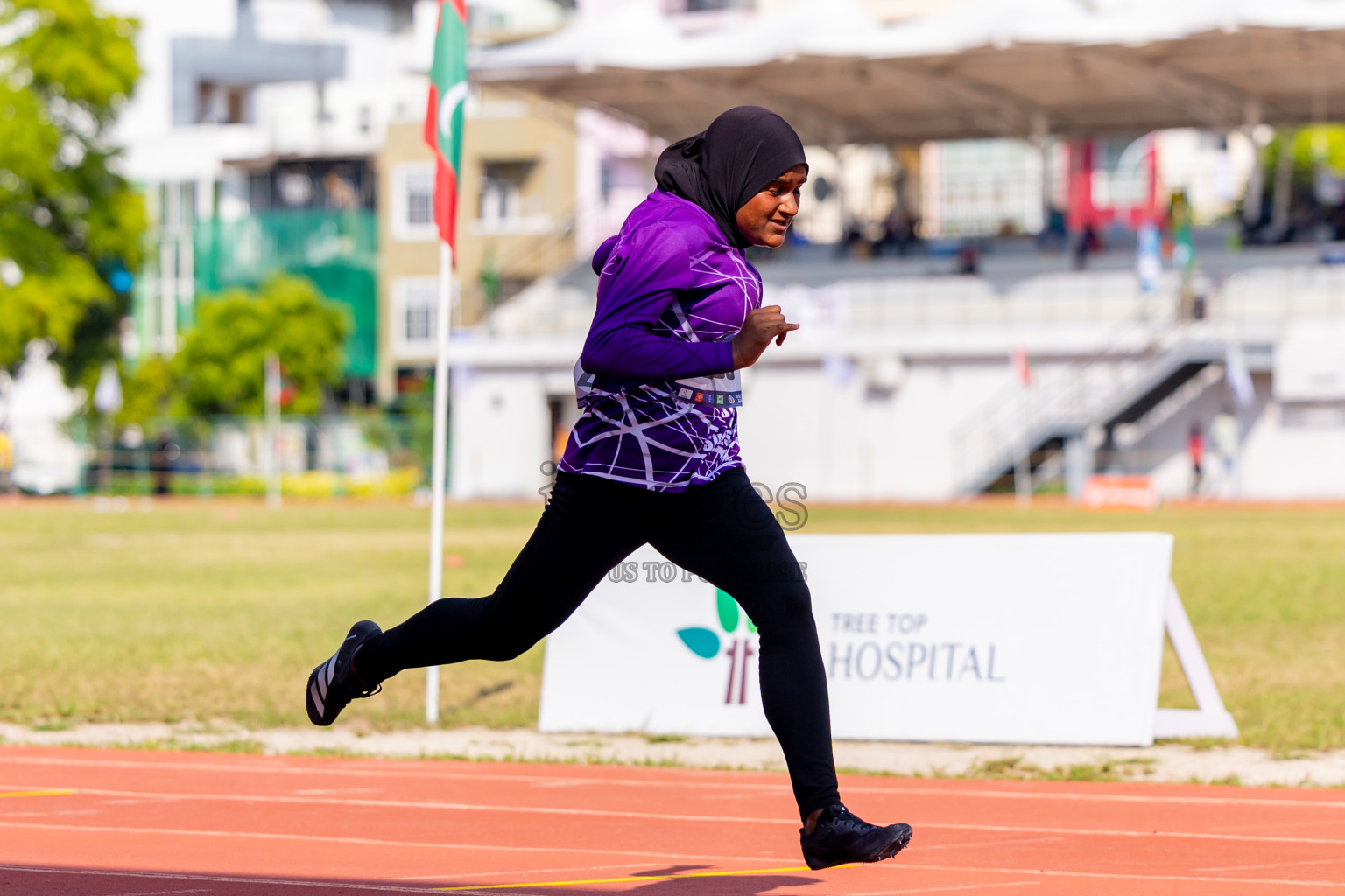 Day 3 of MWSC Interschool Athletics Championships 2024 held in Hulhumale Running Track, Hulhumale, Maldives on Monday, 11th November 2024. Photos by: Nausham Waheed / Images.mv