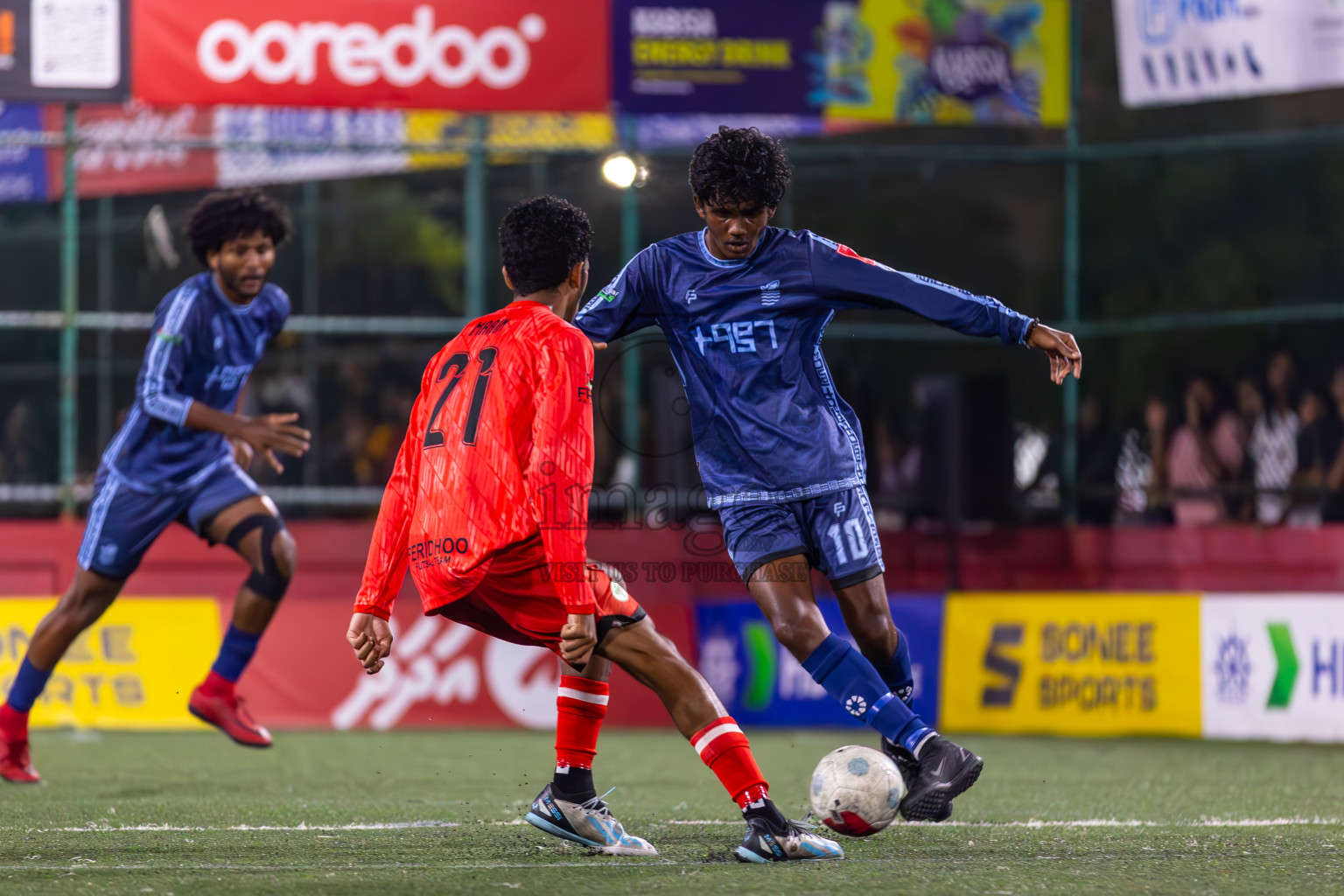 AA Feridhoo vs AA Mathiveri in Day 11 of Golden Futsal Challenge 2024 was held on Thursday, 25th January 2024, in Hulhumale', Maldives
Photos: Ismail Thoriq / images.mv