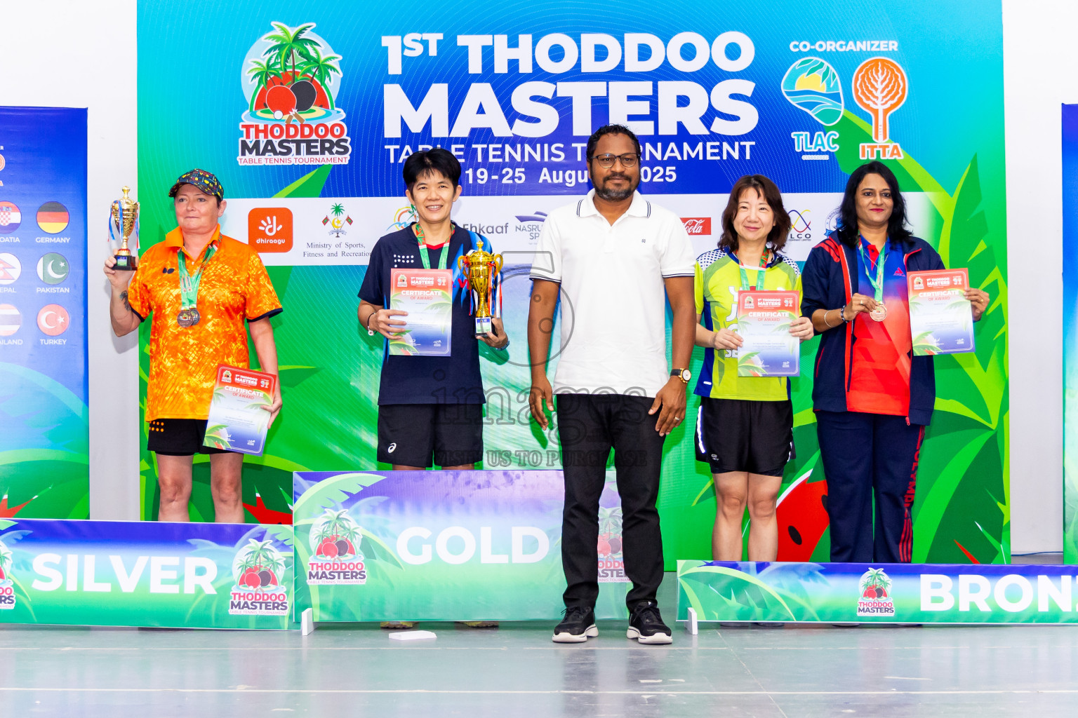 Day 4 of 1st Thoddoo Masters Table Tennis Tournament was held on Sunday, 24th August 2025 in AA Thoddoo, Maldives. Photos: Nausham Waheed / images.mv