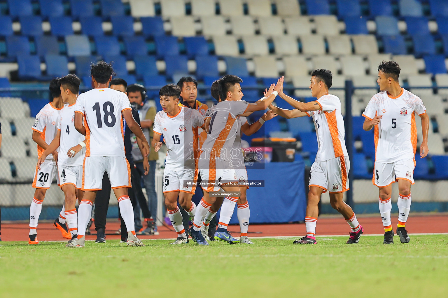 Bhutan vs Bangladesh in SAFF Championship 2023 held in Sree Kanteerava Stadium, Bengaluru, India, on Wednesday, 28th June 2023. Photos: Nausham Waheed, Hassan Simah / images.mv