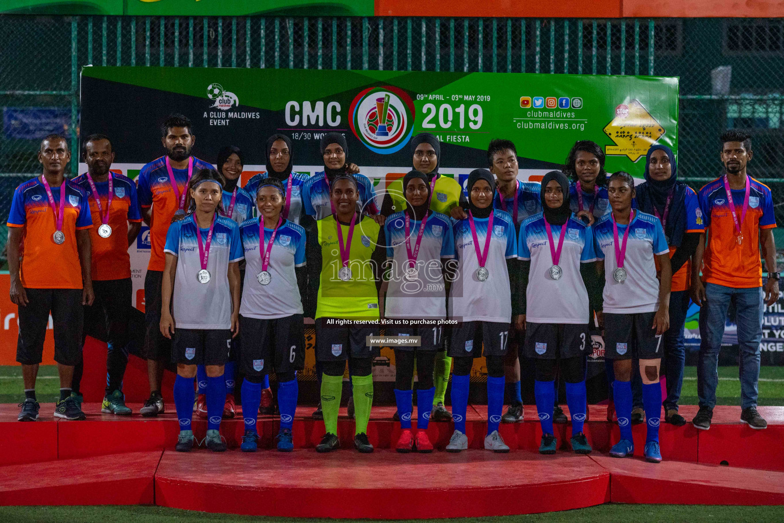 MPL vs Police Club in the finals of 18/30 Women's Futsal Fiesta 2019 on 2nd May 2019, held in Hulhumale Photos: Ismail Thoriq / images.mv