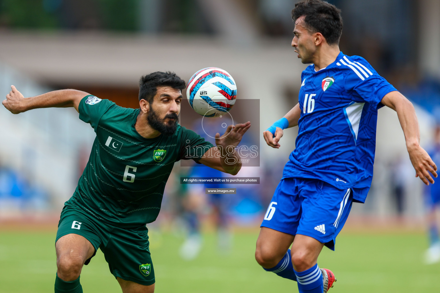 Pakistan vs Kuwait in SAFF Championship 2023 held in Sree Kanteerava Stadium, Bengaluru, India, on Saturday, 24th June 2023. Photos: Hassan Simah / images.mv