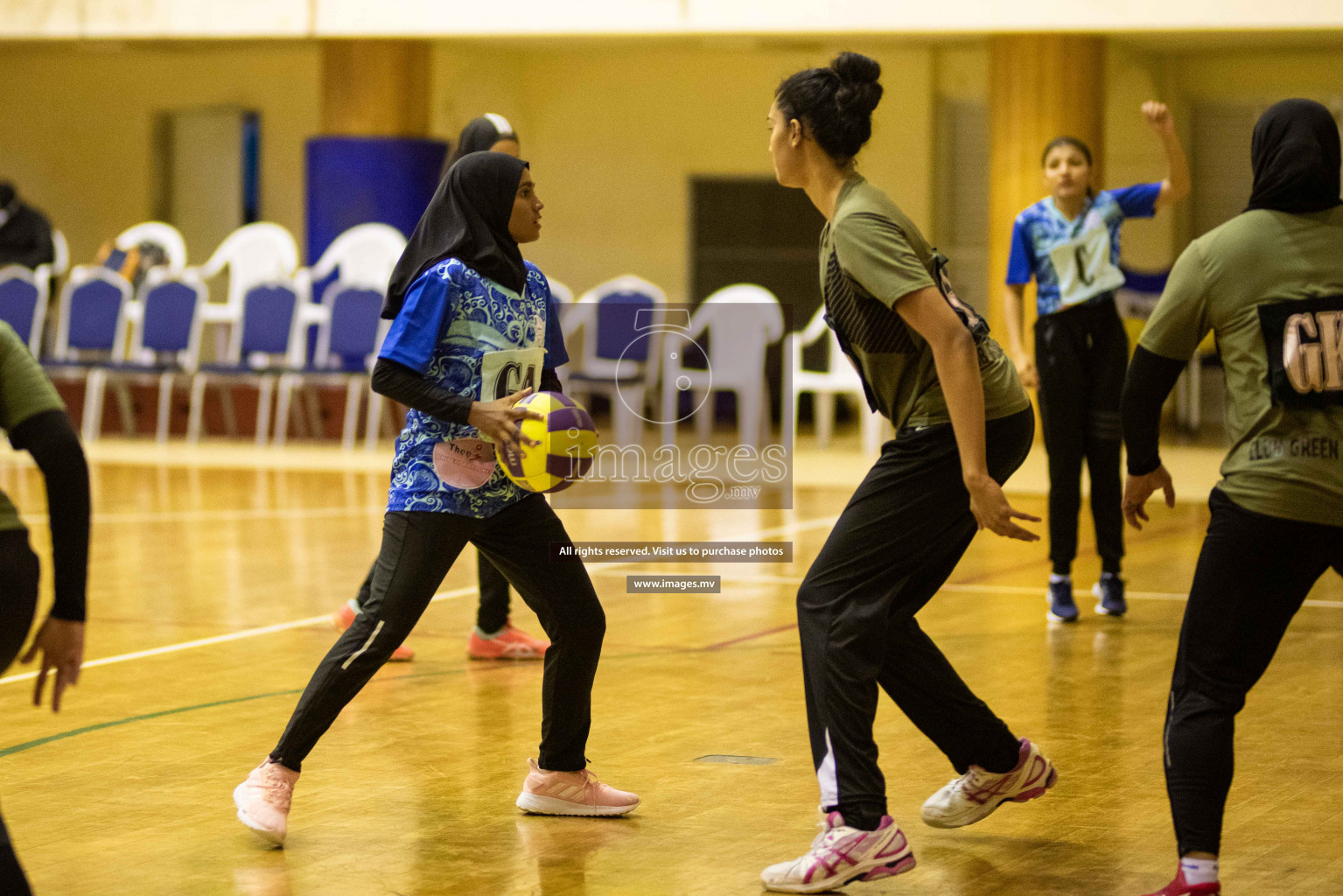 Green Streets vs Mahibadhoo Sports Club in the Semi Finals of Milo National Netball Tournament 2021 held on 3 December 2021 in Male', Maldives, Photos by Maanish