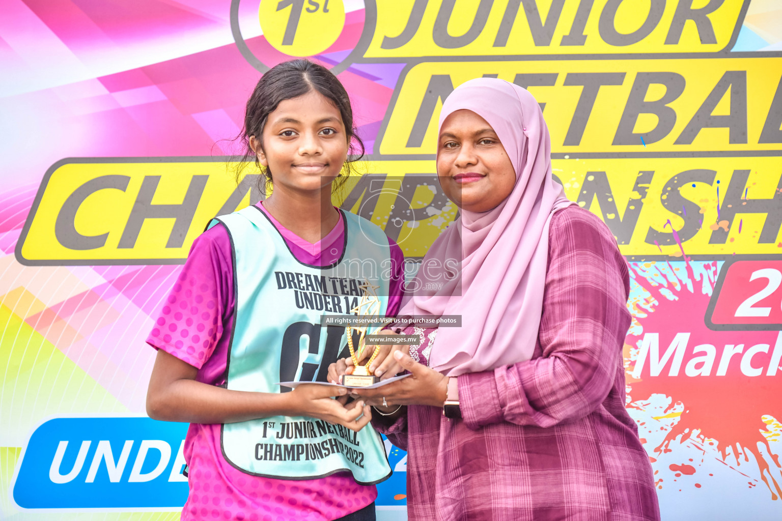 Final of Junior Netball Championship 2022 held in Male', Maldives on 19th March 2022. Photos by Nausham Waheed