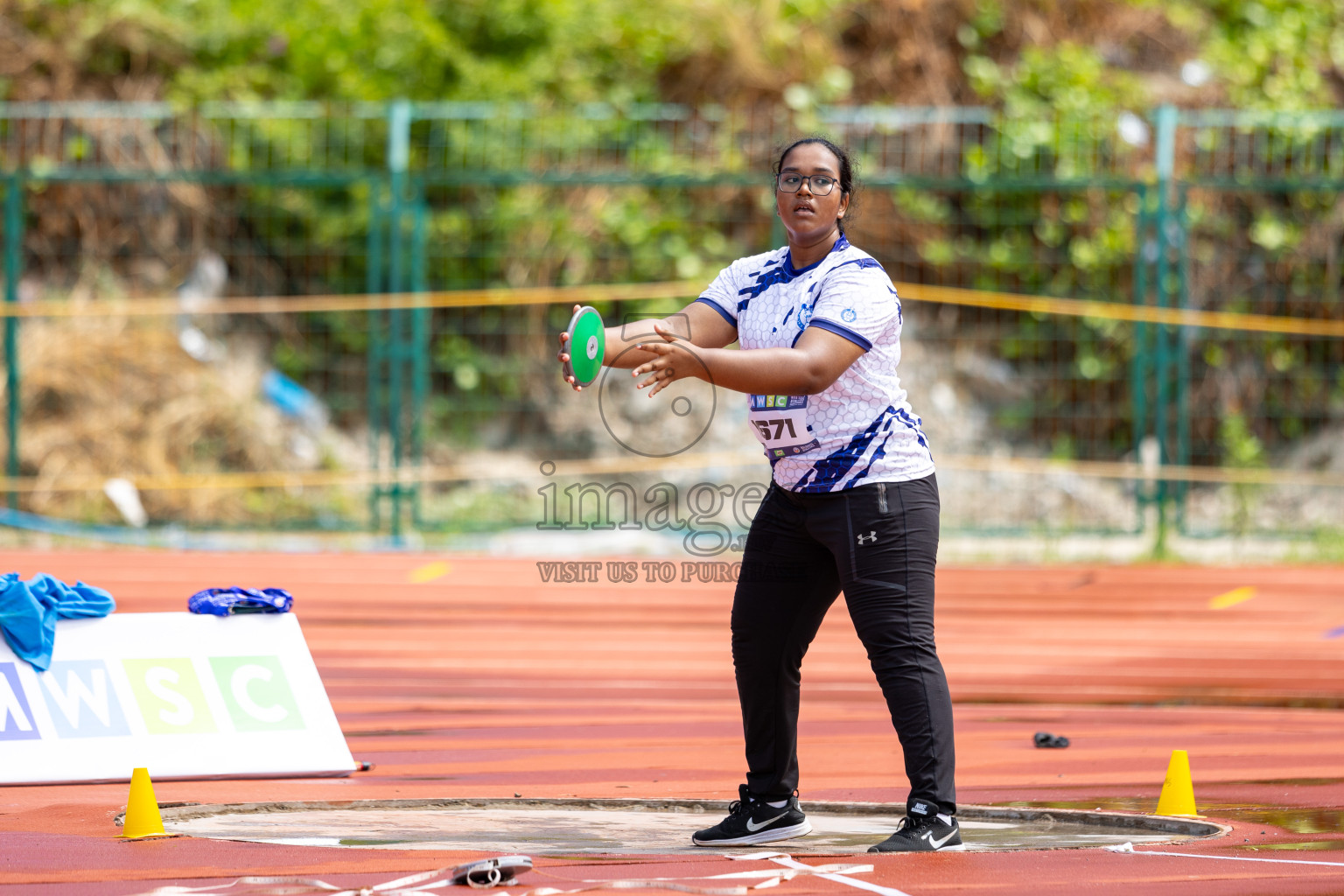 Day 1 of MWSC Interschool Athletics Championships 2024 held in Hulhumale Running Track, Hulhumale, Maldives on Saturday, 9th November 2024. 
Photos by: Ismail Thoriq / images.mv