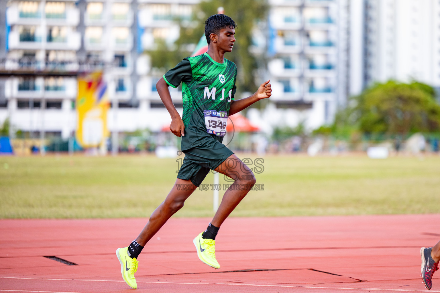 Day 1 of MWSC Interschool Athletics Championships 2024 held in Hulhumale Running Track, Hulhumale, Maldives on Saturday, 9th November 2024. 
Photos by: Hassan Simah / Images.mv