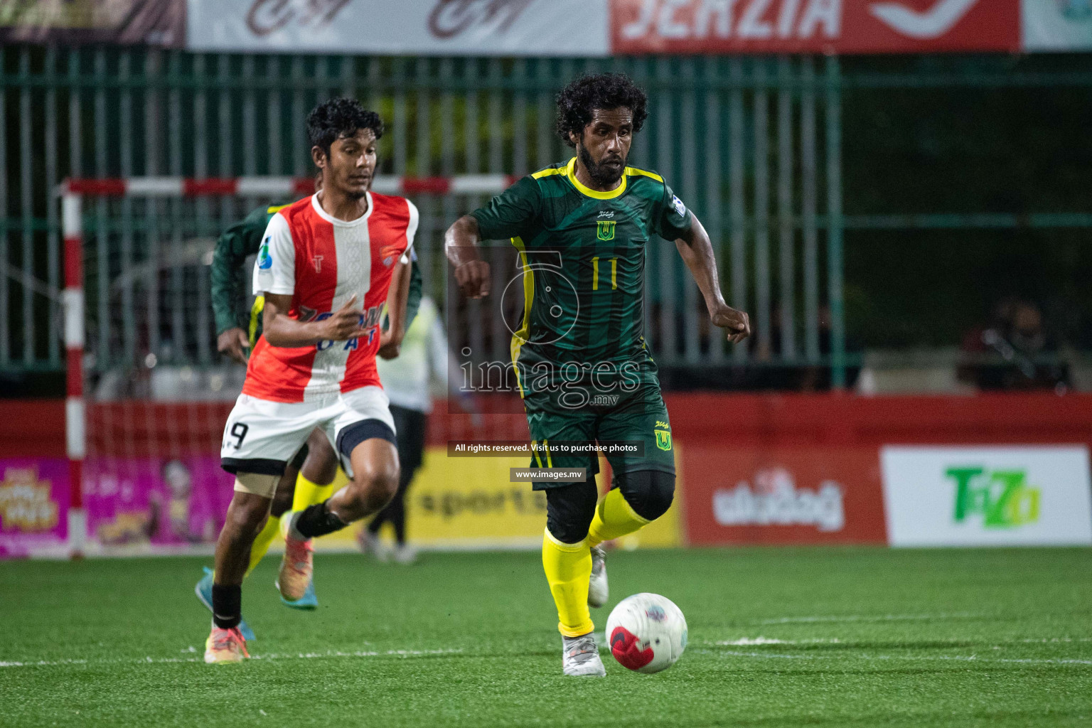 HDh. Vaikaradhoo vs Hdh. Nellaidhoo in Day 3 of Golden Futsal Challenge 2023 on 07 February 2023 in Hulhumale, Male, Maldives