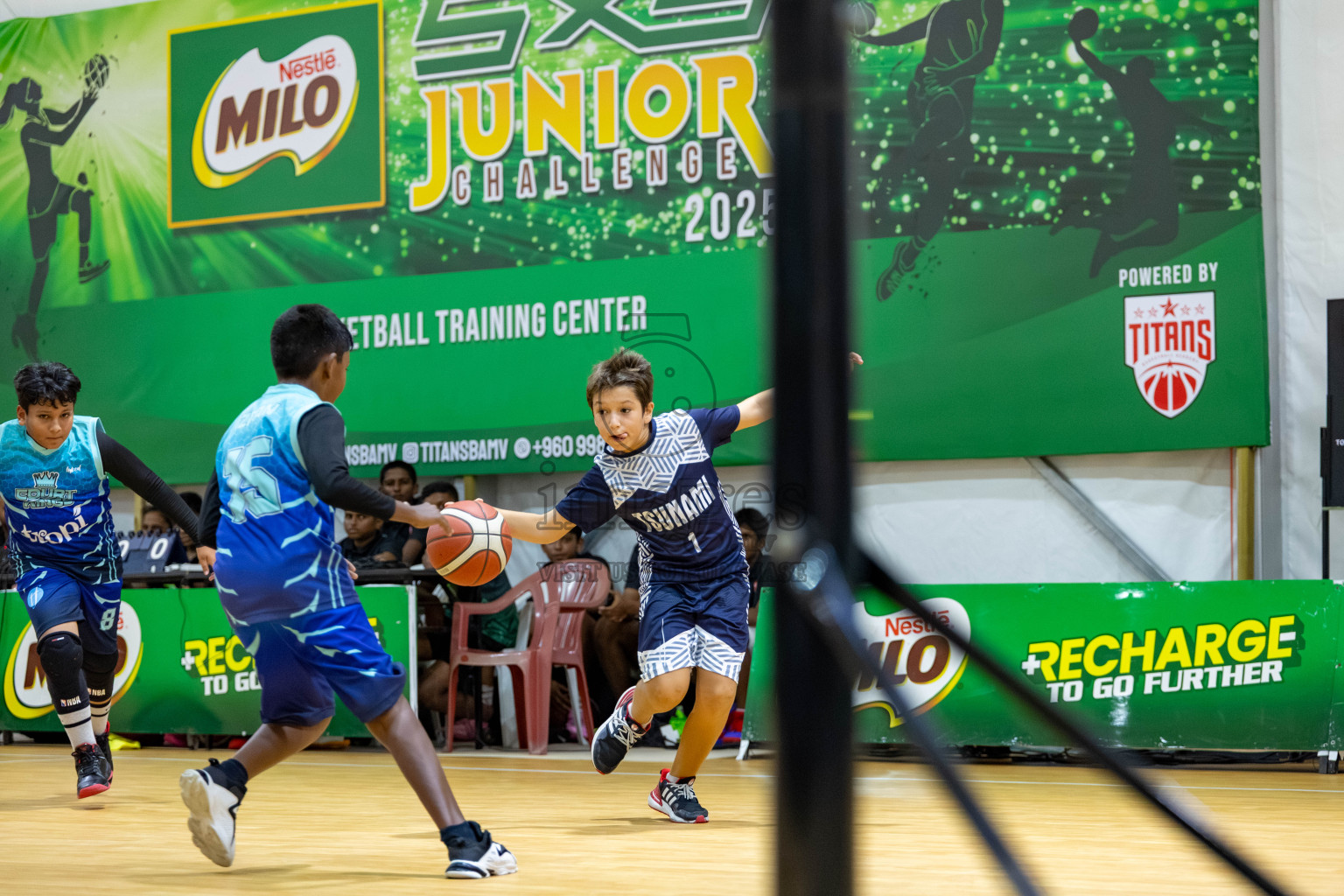 Milo 5 x 5 Junior Challenge 2025 - Basketball tournament held in Basketball Training Center, Male', Maldives on Thursday, 09th October 2025. 
Photo by: Hassan Simah / Images.mv