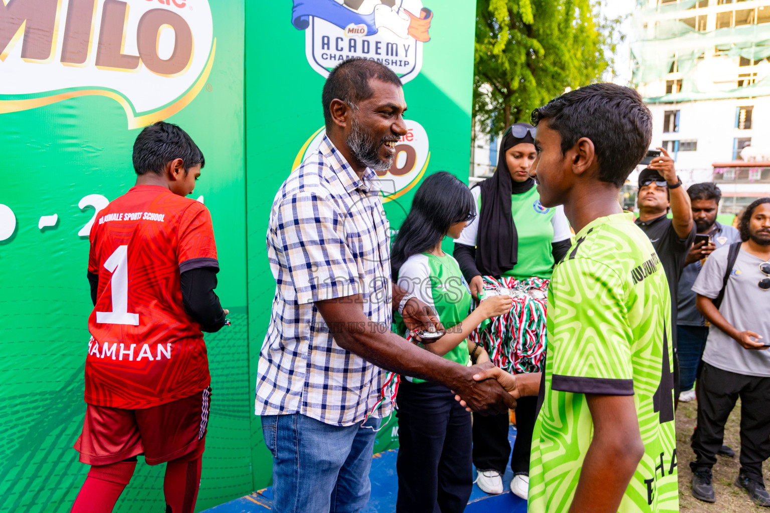 Day 4 of MILO Academy Championship 2024 - U12 was held at Henveiru Grounds in Male', Maldives on Sunday, 7th July 2024. Photos: Nausham Waheed / images.mv