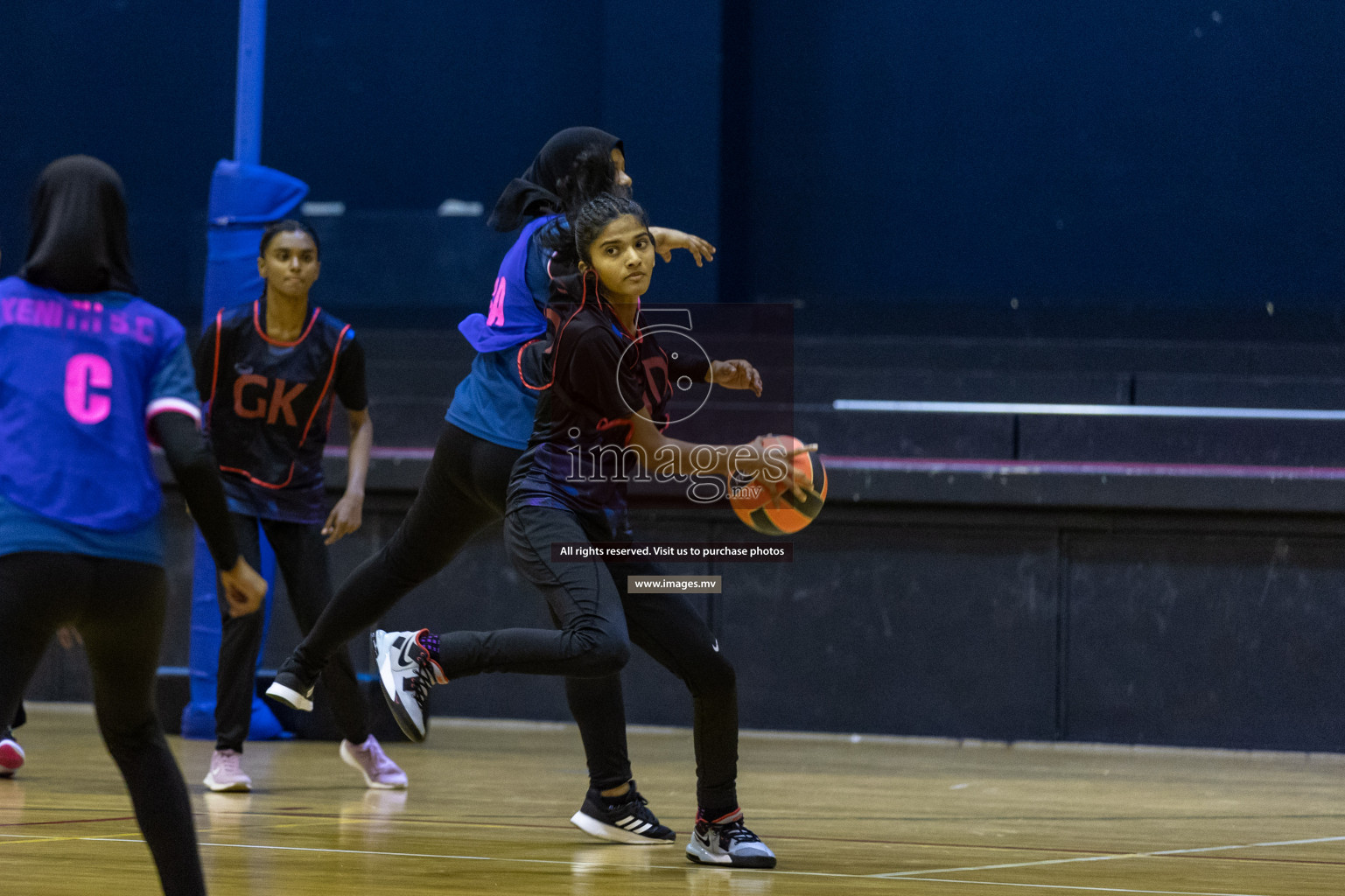 Xenith Sports Club vs Youth United Sports Club in the Milo National Netball Tournament 2022 on 18 July 2022, held in Social Center, Male', Maldives. Photographer: Shuu, Hassan Simah / Images.mv