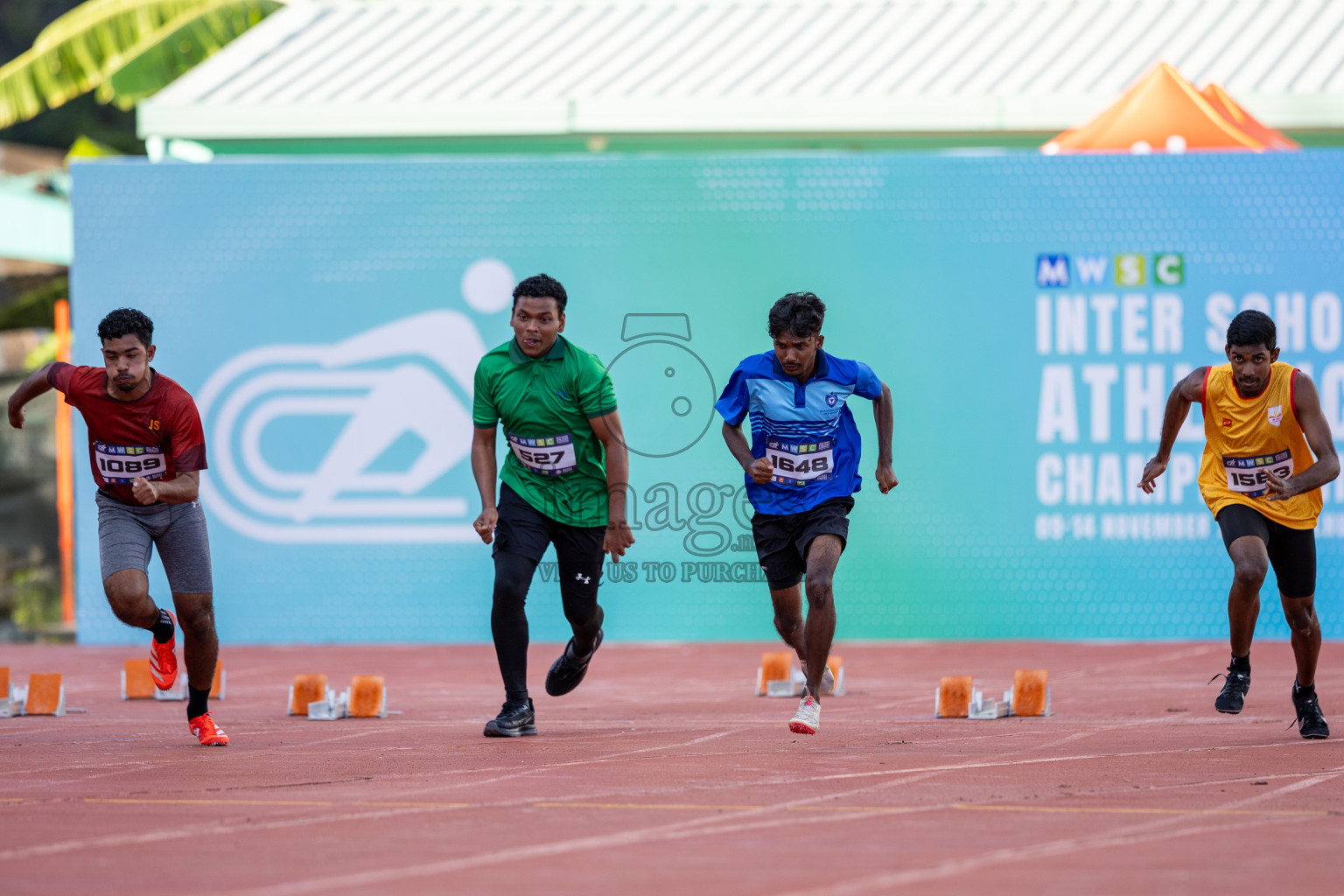 Day 1 of MWSC Interschool Athletics Championships 2024 held in Hulhumale Running Track, Hulhumale, Maldives on Saturday, 9th November 2024. Photos by: Ismail Thoriq / Images.mv