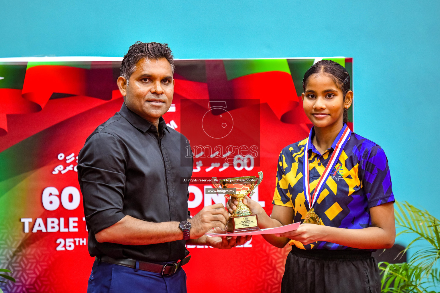 Final of 60th Table tennis tournament 2022 held in Male', Maldives on 30th December 2022. Photos: Nausham Waheed / images.mv