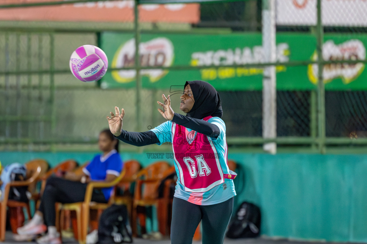 KYRC vs Youth United Sports Club in Division 1 of of National Netball Tournament 2025 held in Ekuveni Netball Court at Male', Maldives on Thursday, 22nd May 2025. Photos: Mohamed Mahfooz Moosa / images.mv