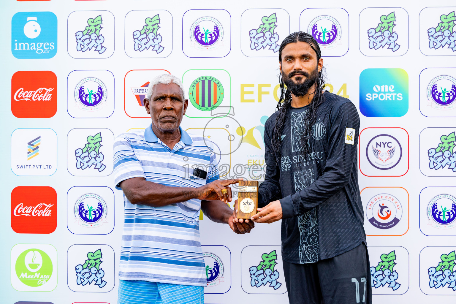 Dee Cee Jay SC vs Naalaafushi YC in Day 3 of Laamehi Dhiggaru Ekuveri Futsal Challenge 2024 was held on Sunday, 28th July 2024, at Dhiggaru Futsal Ground, Dhiggaru, Maldives Photos: Nausham Waheed / images.mv