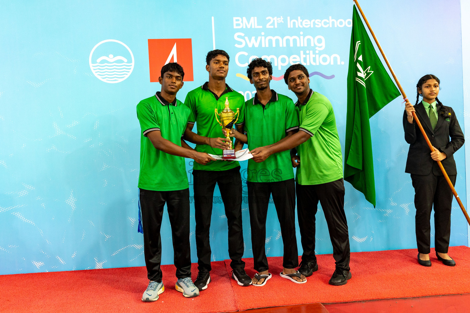 Closing Ceremony of BML 21st Interschool Swimming Competition 2025 .was held in Hulhumale' Swimming Pool, Hulhumale', Maldives on Saturday, 18th October 2025. 
Photos: Hassan Simah / images.mv