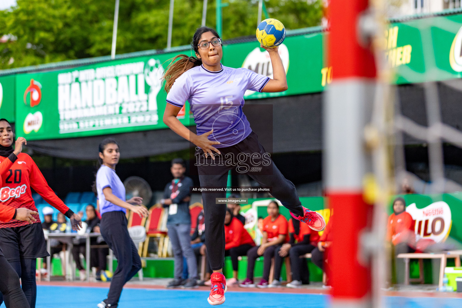 Day 4 of 7th Inter-Office/Company Handball Tournament 2023, held in Handball ground, Male', Maldives on Monday, 18th September 2023 Photos: Nausham Waheed/ Images.mv