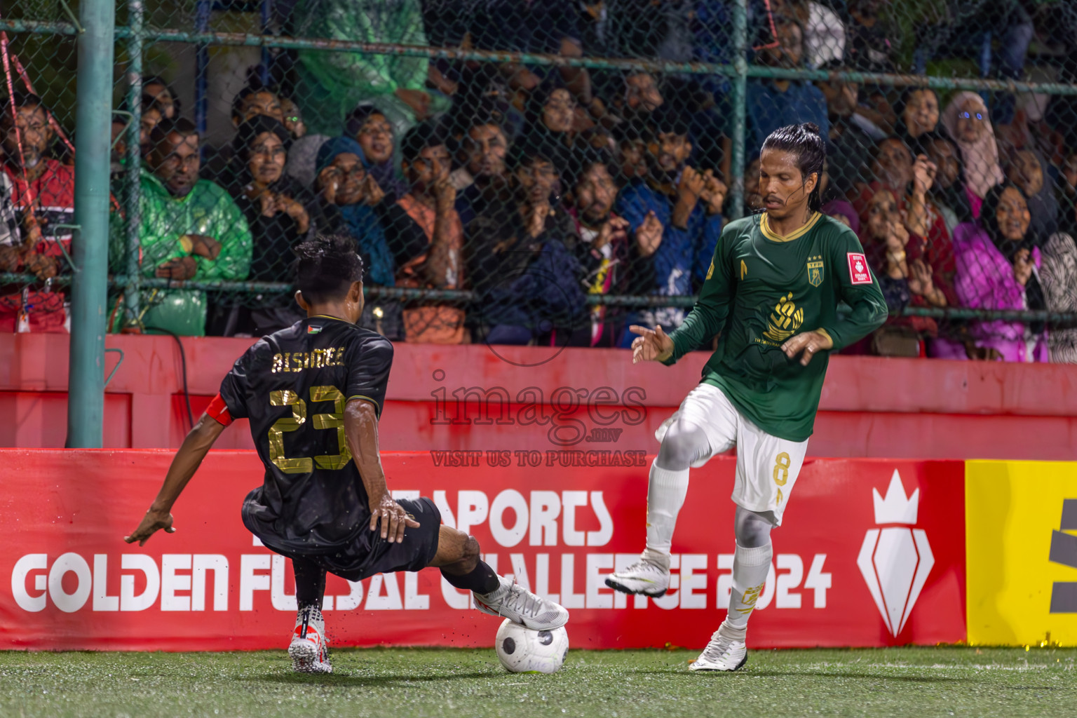 Th Thimarafushi vs HA Utheemu in Round of 16 on Day 40 of Golden Futsal Challenge 2024 which was held on Tuesday, 27th February 2024, in Hulhumale', Maldives Photos: Ismail Thoriq / images.mv