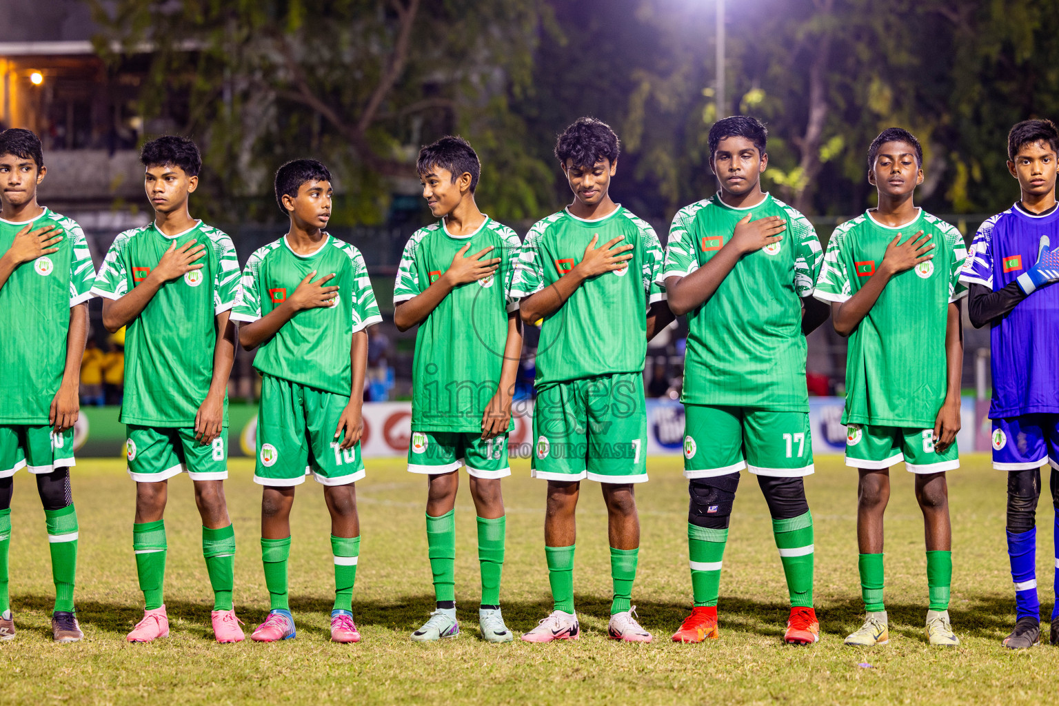 Victory Sports Club vs Hurriyya Sports Club (U14) in Day 9 of Dhivehi Youth League 2024 held at Henveiru Stadium on Saturday, 14th December 2024. Photos: Nausham Waheed / Images.mv