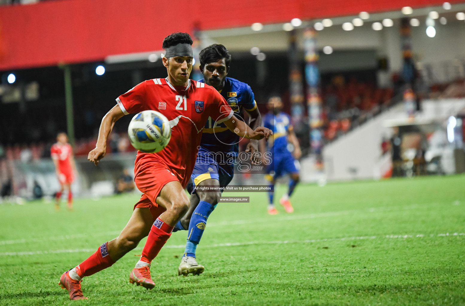 Nepal vs Sri Lanka in SAFF Championship 2021 held on 4th October 2021 in Galolhu National Stadium, Male', Maldives