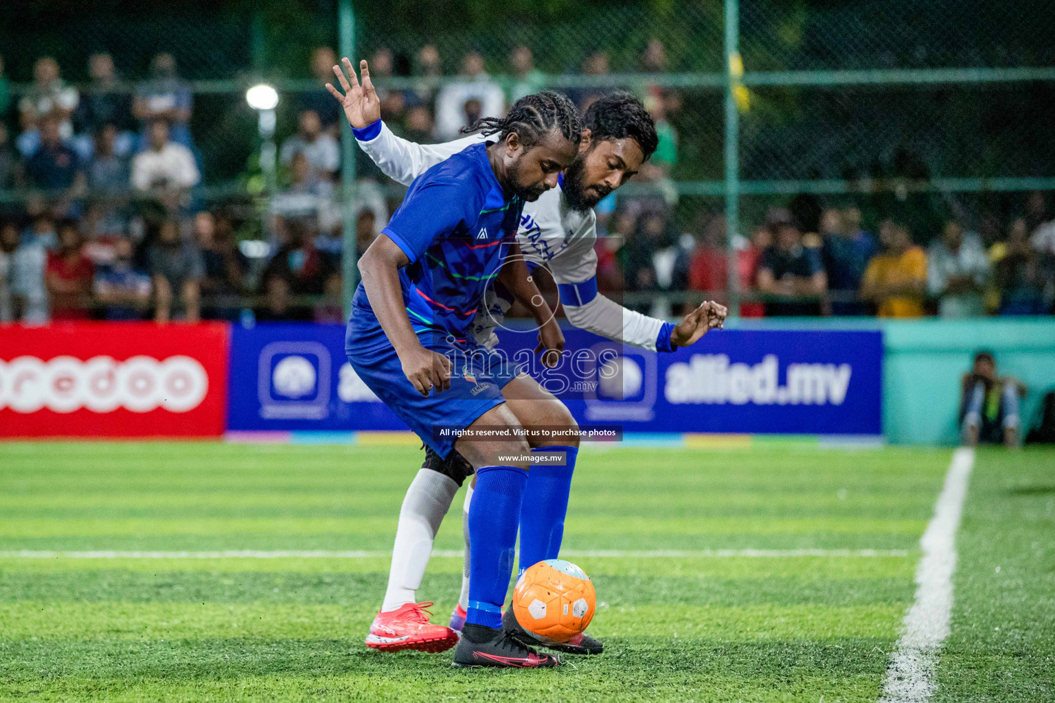 STO RC Vs Team Fenaka in the Quarter Finals of Club Maldives 2021 held in Hulhumale, Maldives on 13 December 2021. Photos: Shu Abdul Sattar / images.mv