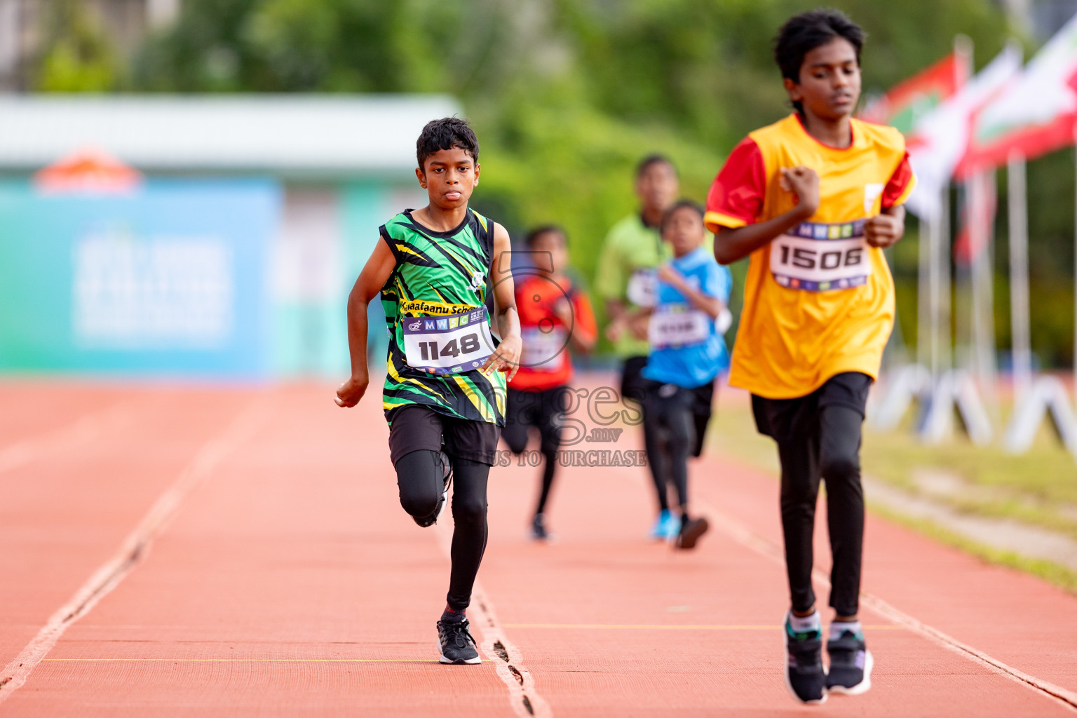 Day 3 of MWSC Interschool Athletics Championships 2024 held in Hulhumale Running Track, Hulhumale, Maldives on Monday, 11th November 2024. 
Photos by: Hassan Simah / Images.mv