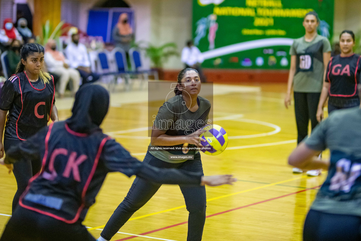 Kulhudhuffushi Youth & R.C vs Club Green Streets in the Finals of Milo National Netball Tournament 2021 (Women's) held on 5th December 2021 in Male', Maldives Photos: Ismail Thoriq / images.mv