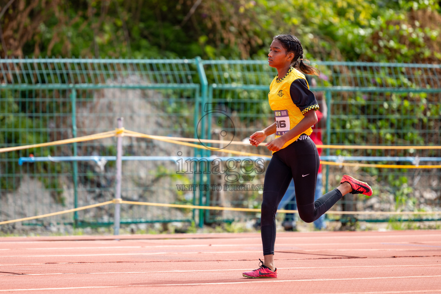 Day 2 of MWSC Interschool Athletics Championships 2024 held in Hulhumale Running Track, Hulhumale, Maldives on Sunday, 10th November 2024. 
Photos by:  Hassan Simah / Images.mv