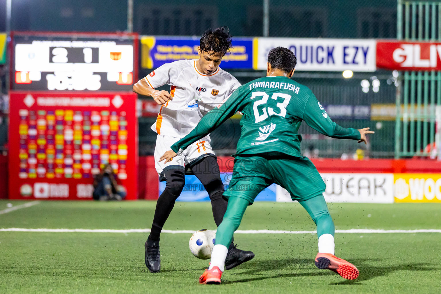 Th Thimarafushi vs Th Hirilandhoo in Thaa Atoll Finals Day 26 of Golden Futsal Challenge 2025 was held on Thursday , 30th January 2025, in Hulhumale', Maldives. Photos: Nausham Waheed / images.mv