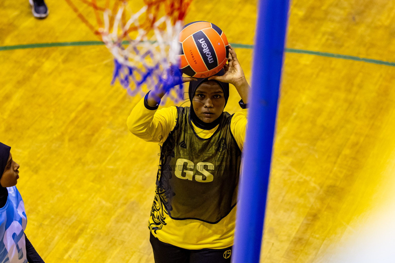 Day 8 of 25th Inter-School Netball Tournament was held in Social Center at Male', Maldives on Sunday, 18th August 2024. Photos: Nausham Waheed / images.mv