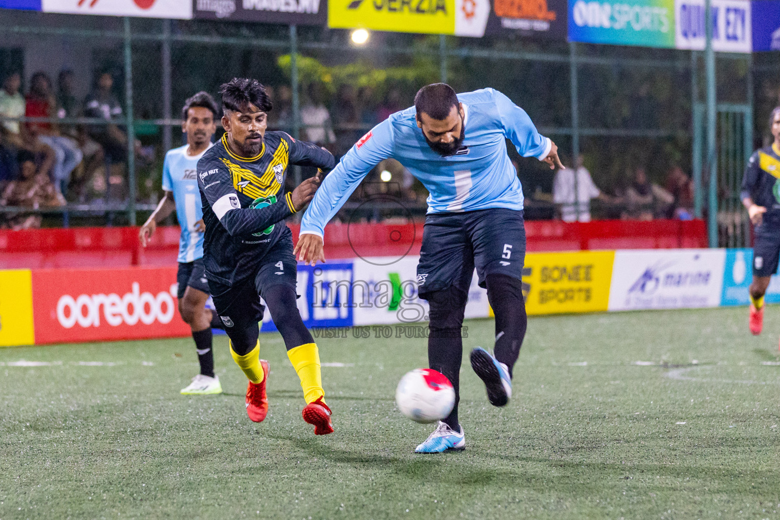 F Magoodhoo vs F Feeali in Day 17 of Golden Futsal Challenge 2024 was held on Wednesday, 31st January 2024, in Hulhumale', Maldives Photos: Hassan Simah / images.mv