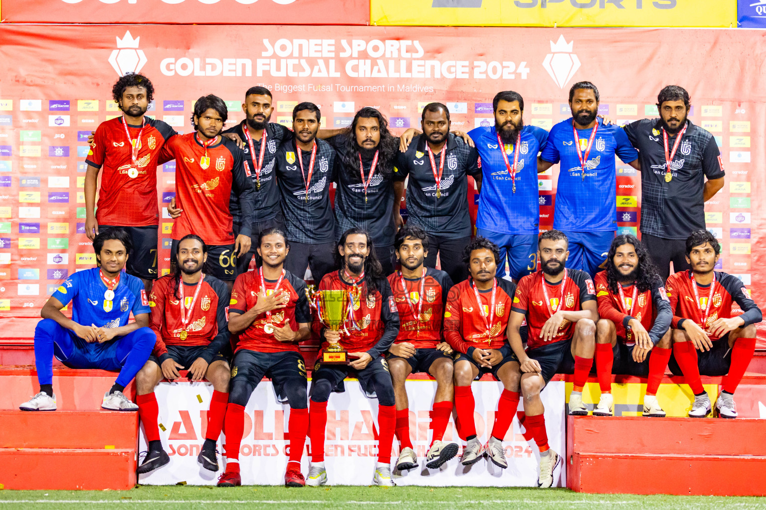 L Gan vs L Isdhoo in Day 28 of Golden Futsal Challenge 2024 was held on Sunday , 11th February 2024 in Hulhumale', Maldives Photos: Nausham Waheed / images.mv