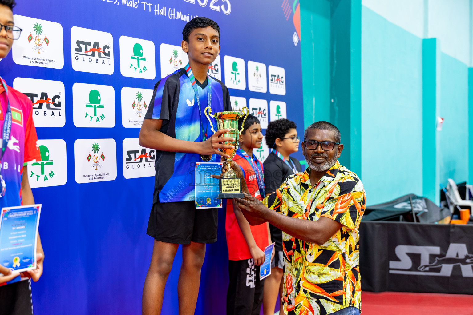 Finals of 30th Table Tennis Association Championship 2025 was held on Saturday, 20th September 2025 in Male' TT Hall, Male', Maldives. Photos: Nausham Waheed / images.mv