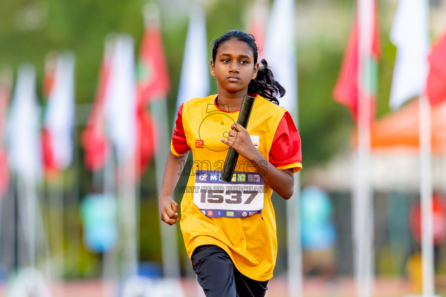 Day 4 of MWSC Interschool Athletics Championships 2024 held in Hulhumale Running Track, Hulhumale, Maldives on Tuesday, 12th November 2024. Photos by: Nausham Waheed / Images.mv