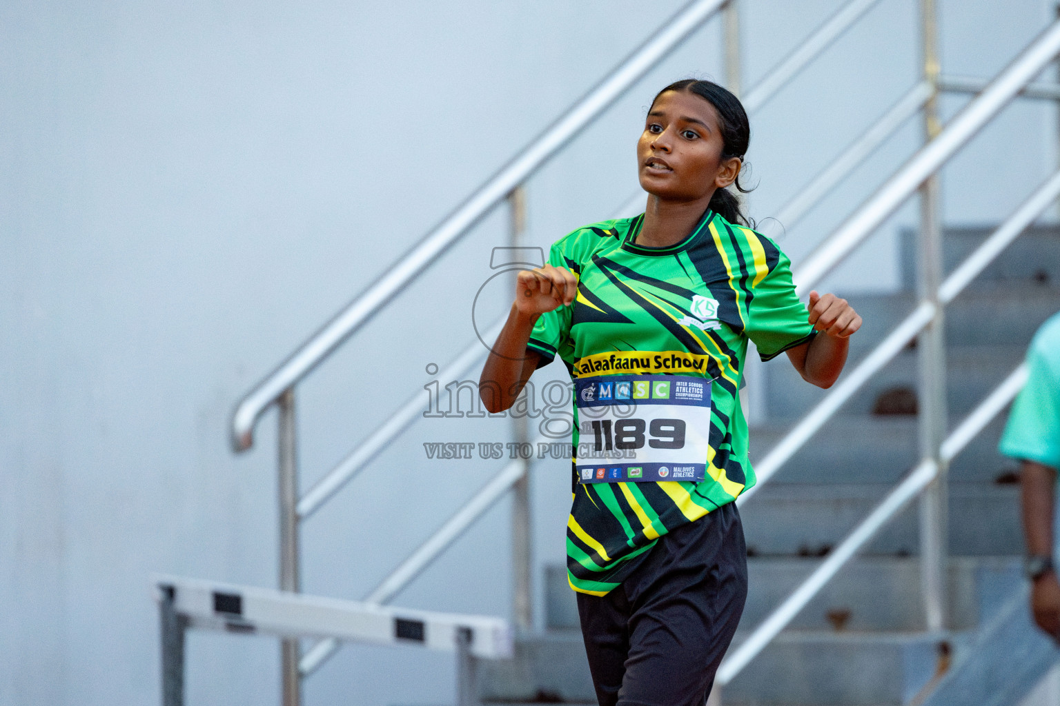 Day 2 of MWSC Interschool Athletics Championships 2024 held in Hulhumale Running Track, Hulhumale, Maldives on Sunday, 10th November 2024. 
Photos by: Hassan Simah / Images.mv