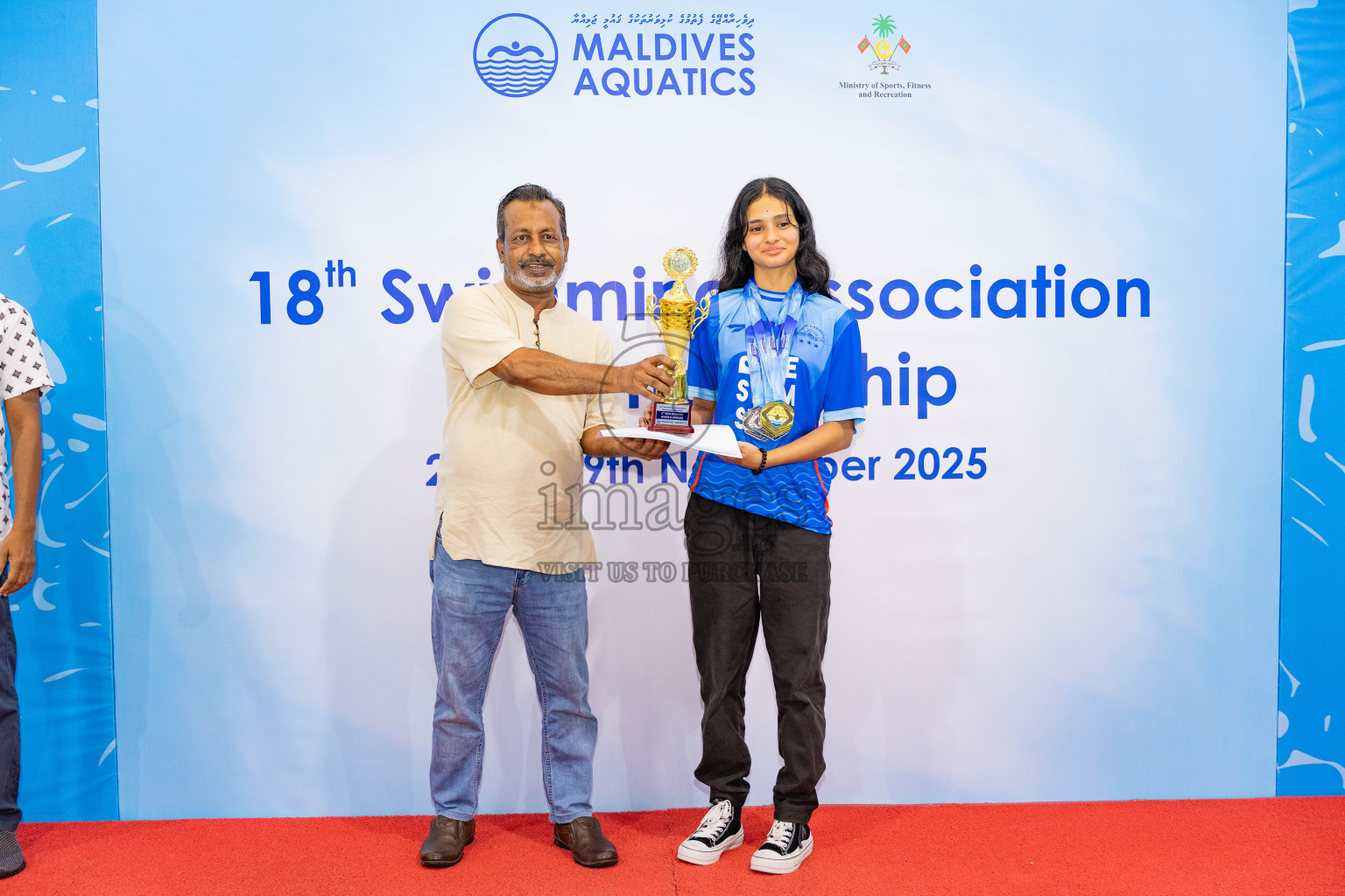 18th Swimming Association Championship 2025, Closing Ceremony was held on Saturday, 29th November 2025 at Swimming Track Hulhumale', Maldives. Photos: Areef Adam / images.mv
