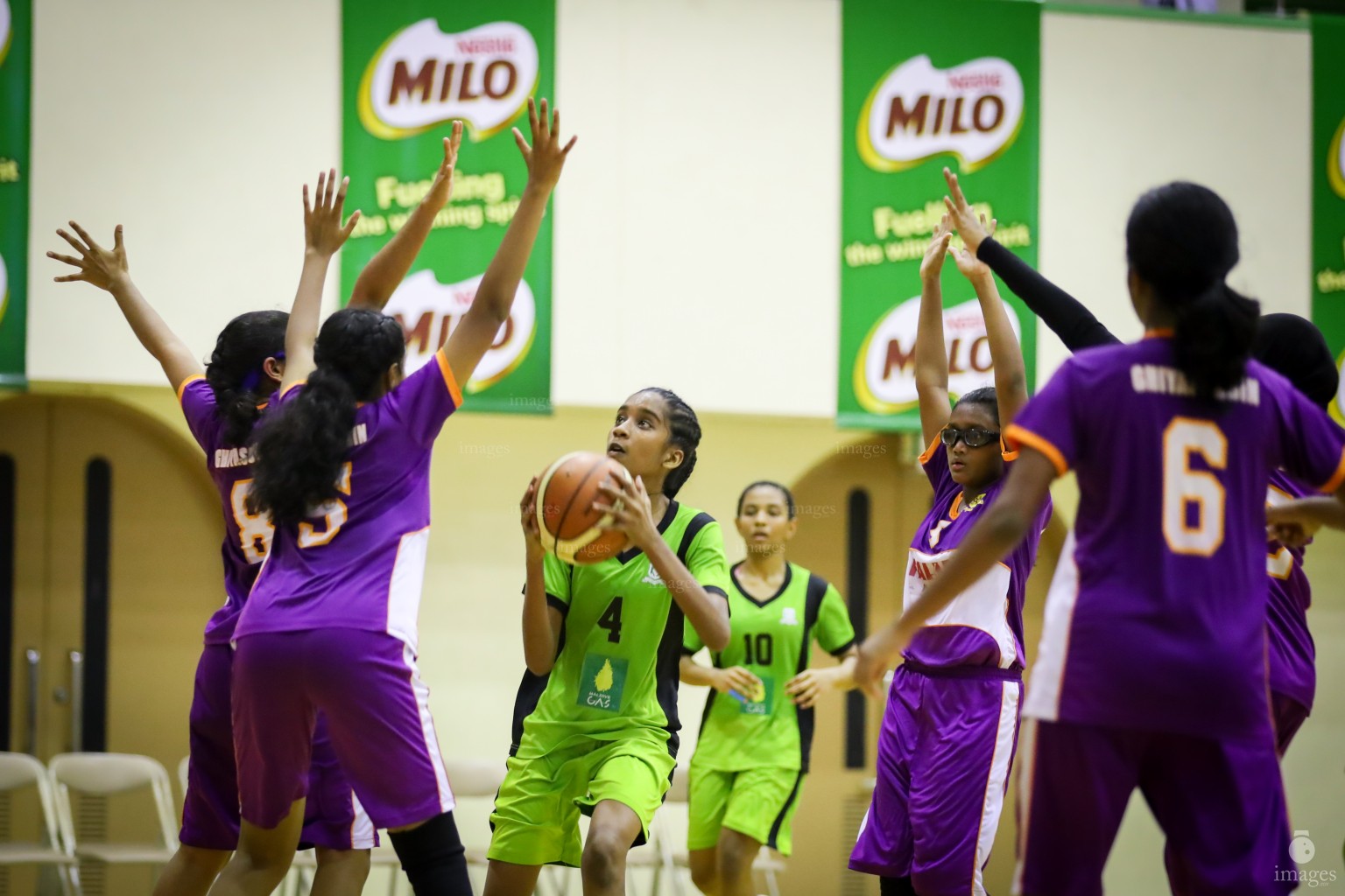 MILO Interschool Basket Tournament 2018 (U16 Girls Semi Final) Kalaafaanu vs GIS