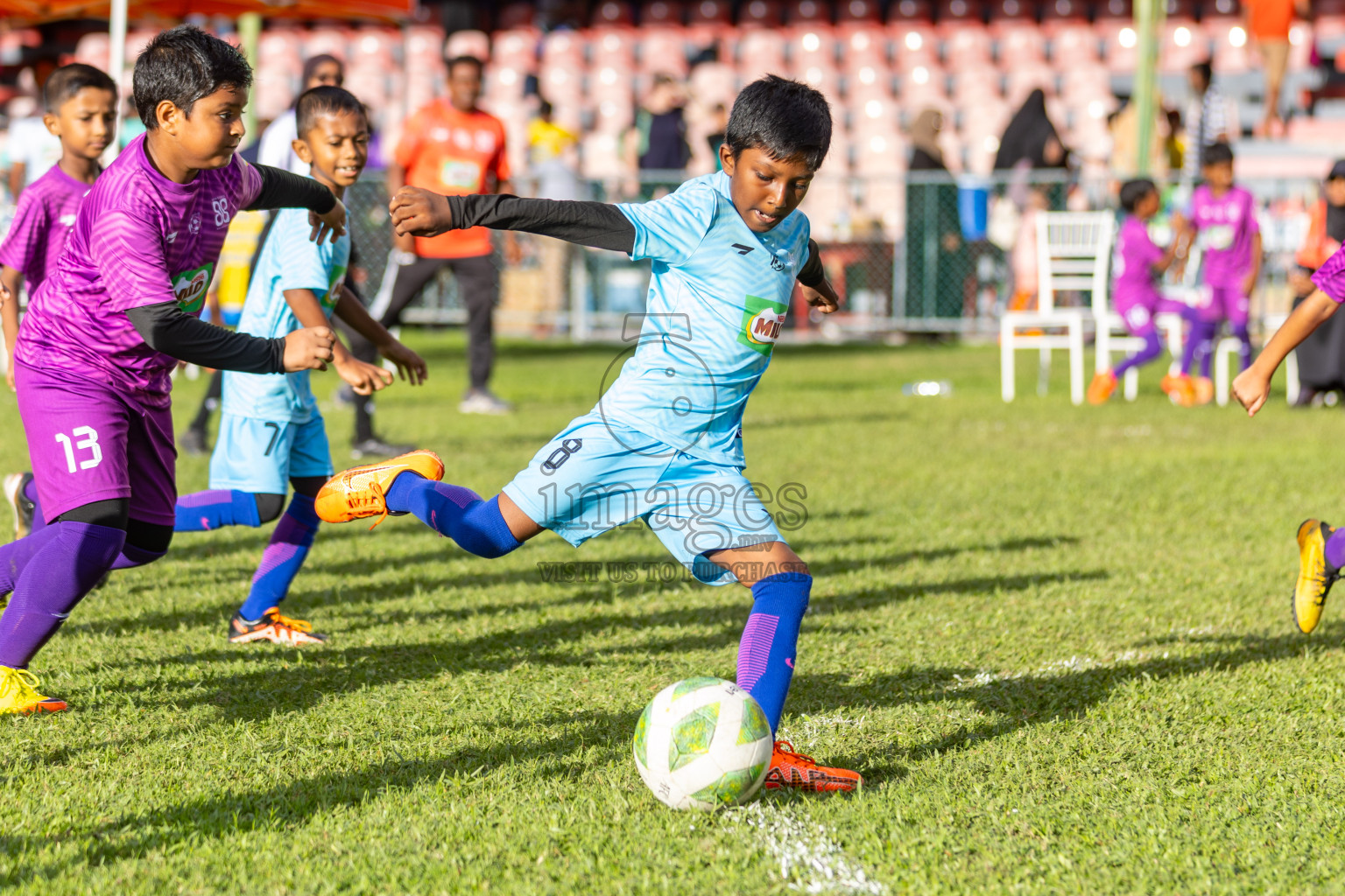 Day 2 of MILO Kids Football Fiesta was held at National Stadium in Male', Maldives on Saturday, 24th February 2024.