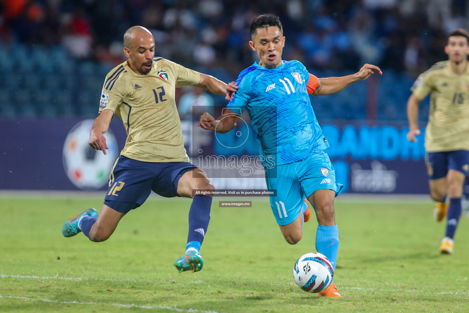 India vs Kuwait in SAFF Championship 2023 held in Sree Kanteerava Stadium, Bengaluru, India, on Tuesday, 27th June 2023. Photos: Nausham Waheed, Hassan Simah / images.mv