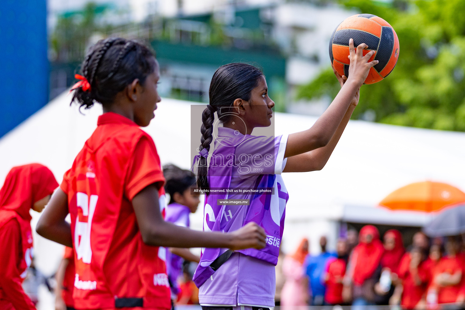 Day 1 of Nestle' Kids Netball Fiesta 2023 held in Henveyru Stadium, Male', Maldives on Thursday, 30th November 2023. Photos by Nausham Waheed / Images.mv