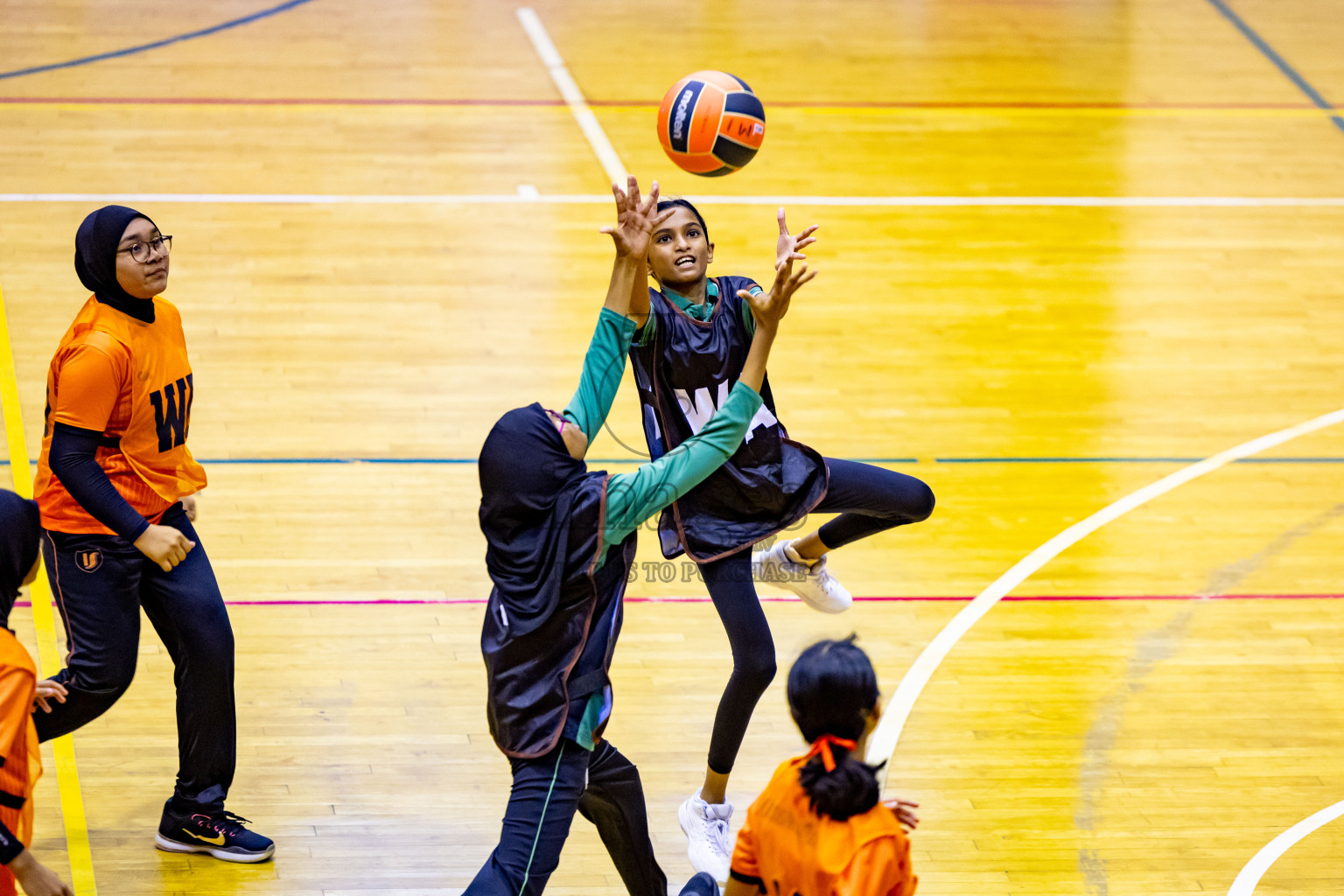 Day 7 of 25th Inter-School Netball Tournament was held in Social Center at Male', Maldives on Saturday, 17th August 2024. Photos: Nausham Waheed / images.mv