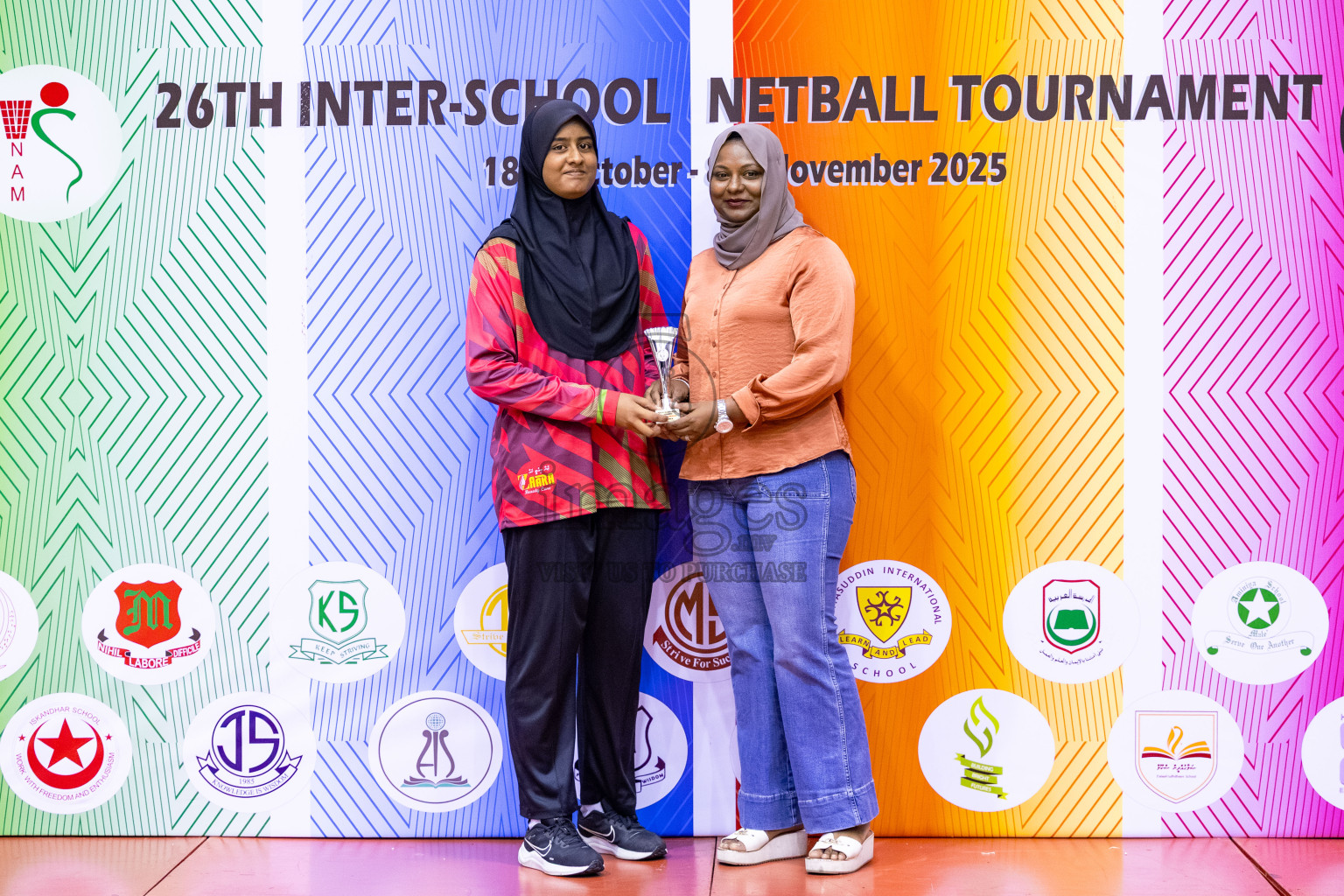 Finals of 26th Inter-School Netball Tournament 2025 was held in Social Center Indoor Hall on Saturday, 8th November 2025. Photos: Mohamed Mahfooz Moosa / images.mv