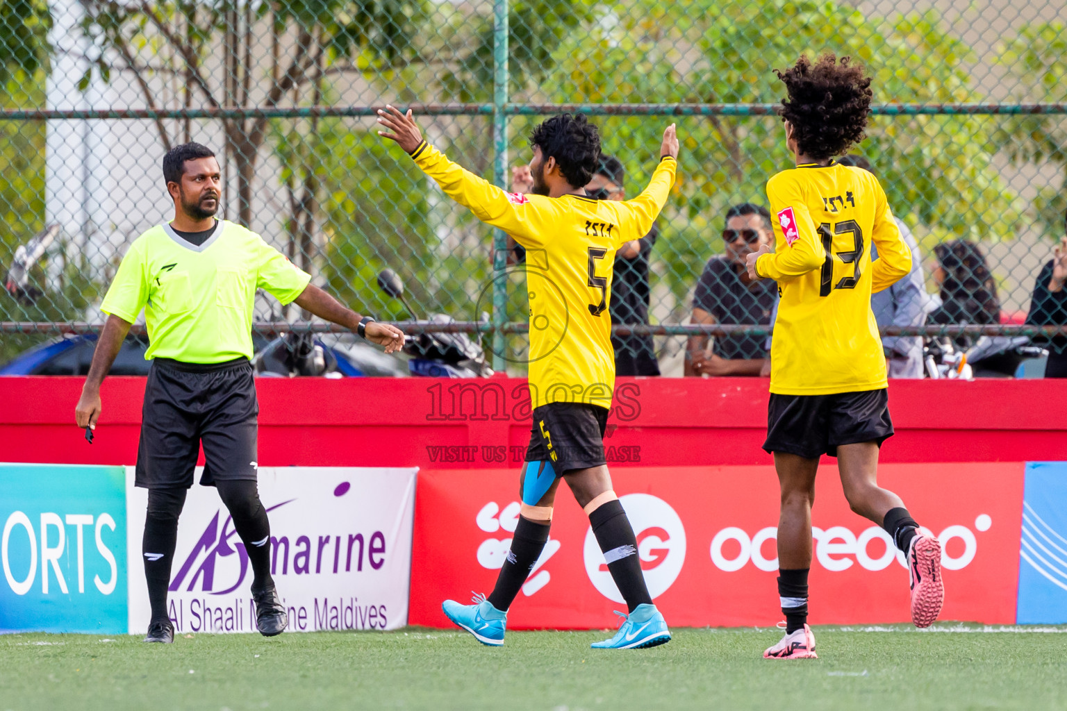 F Nilandhoo vs F Magoodhoo in Day 12 of Golden Futsal Challenge 2025 was held on Thursday, 16th January 2025, in Hulhumale', Maldives Photos: Nausham Waheed  / images.mv