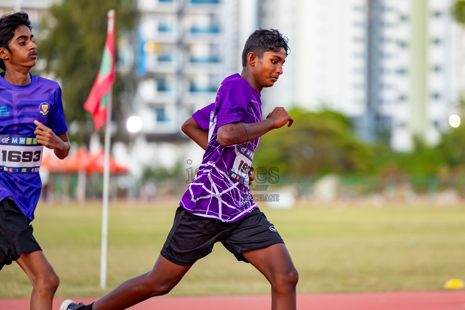 Day 1 of MWSC Interschool Athletics Championships 2024 held in Hulhumale Running Track, Hulhumale, Maldives on Saturday, 9th November 2024. 
Photos by: Hassan Simah / Images.mv