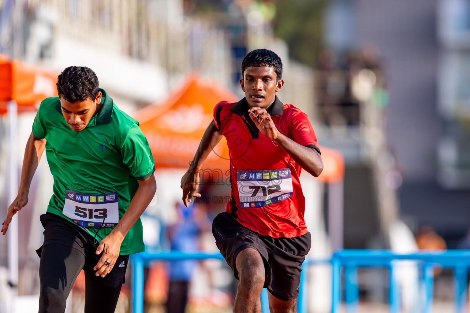 Day 6 of MWSC Interschool Athletics Championships 2024 held in Hulhumale Running Track, Hulhumale, Maldives on Thursday, 14th November 2024. Photos by: Nausham Waheed / Images.mv