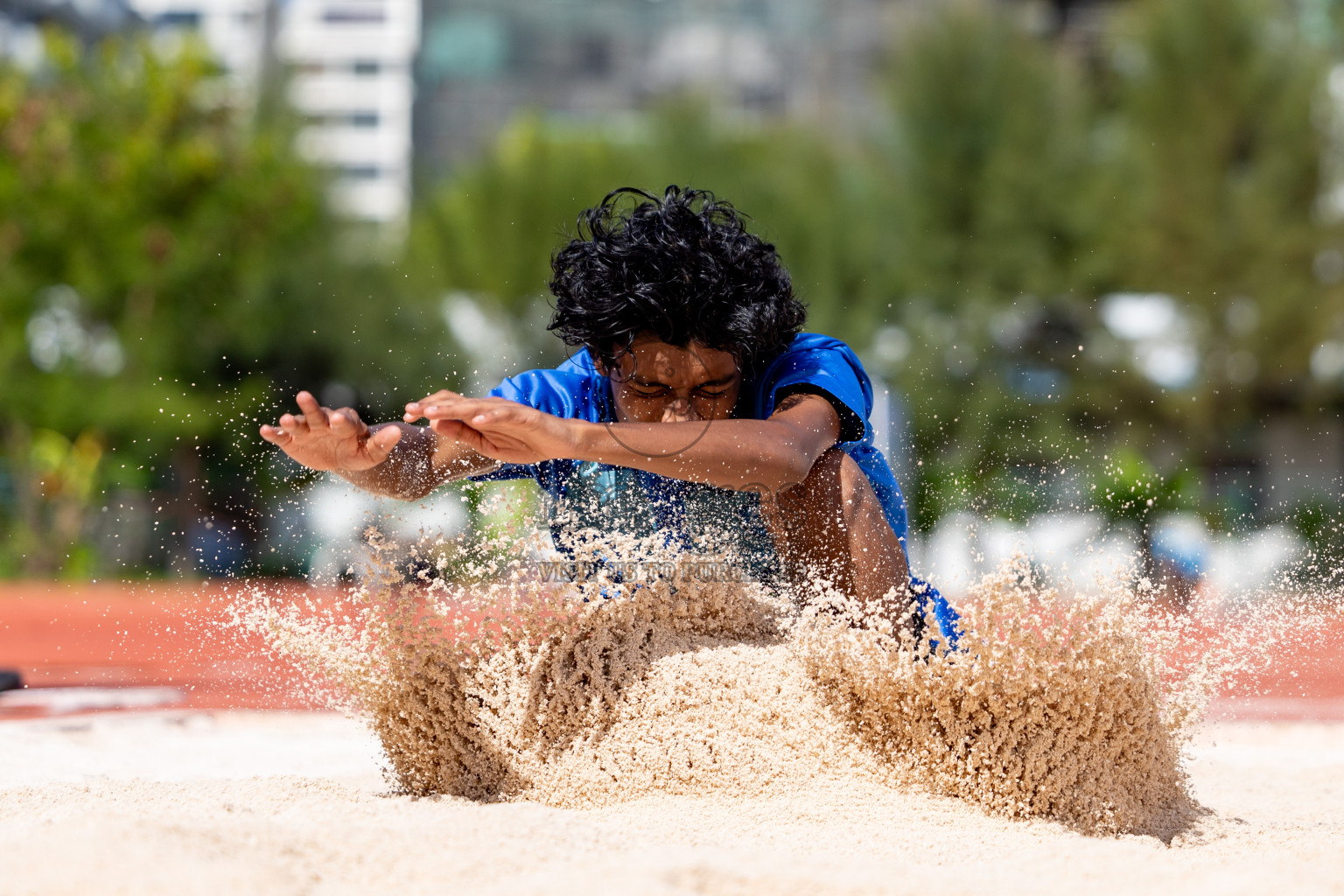 Day 2 of MWSC Interschool Athletics Championships 2024 held in Hulhumale Running Track, Hulhumale, Maldives on Sunday, 10th November 2024. 
Photos by:  Hassan Simah / Images.mv