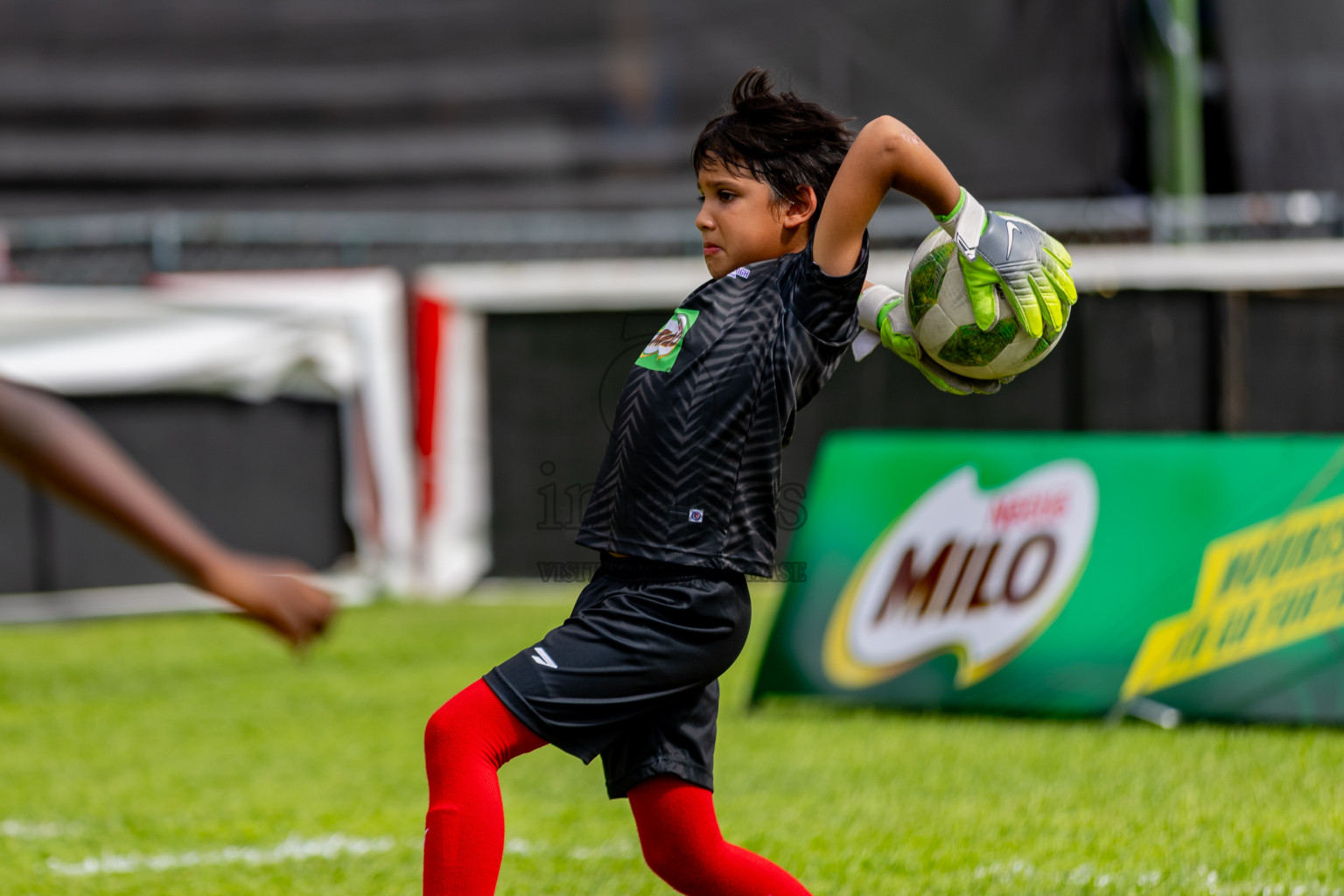 Day 2 of MILO Kids Football Fiesta was held at National Stadium in Male', Maldives on Saturday, 24th February 2024. Photos: Hassan Simah / images.mv