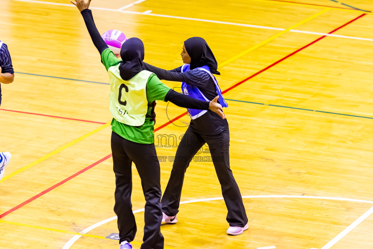 C Green Streets vs SC Shinning Star in Day 5 of 24th Milo Netball Association Championship held in Social Center at Male', Maldives on Friday, 5th September 2025. Photos: Nausham Waheed / images.mv