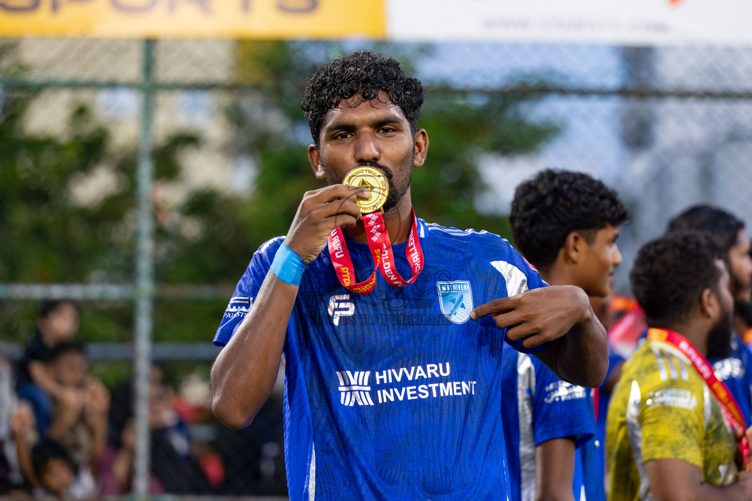 AA. Mathiveri VS AA. Thoddoo in Atoll Round Final on Day 20 of Golden Futsal Challenge 2025 was held on Friday, 24 January 2025, in Hulhumale', Maldives. 
Photos: Hassan Simah / images.mv
