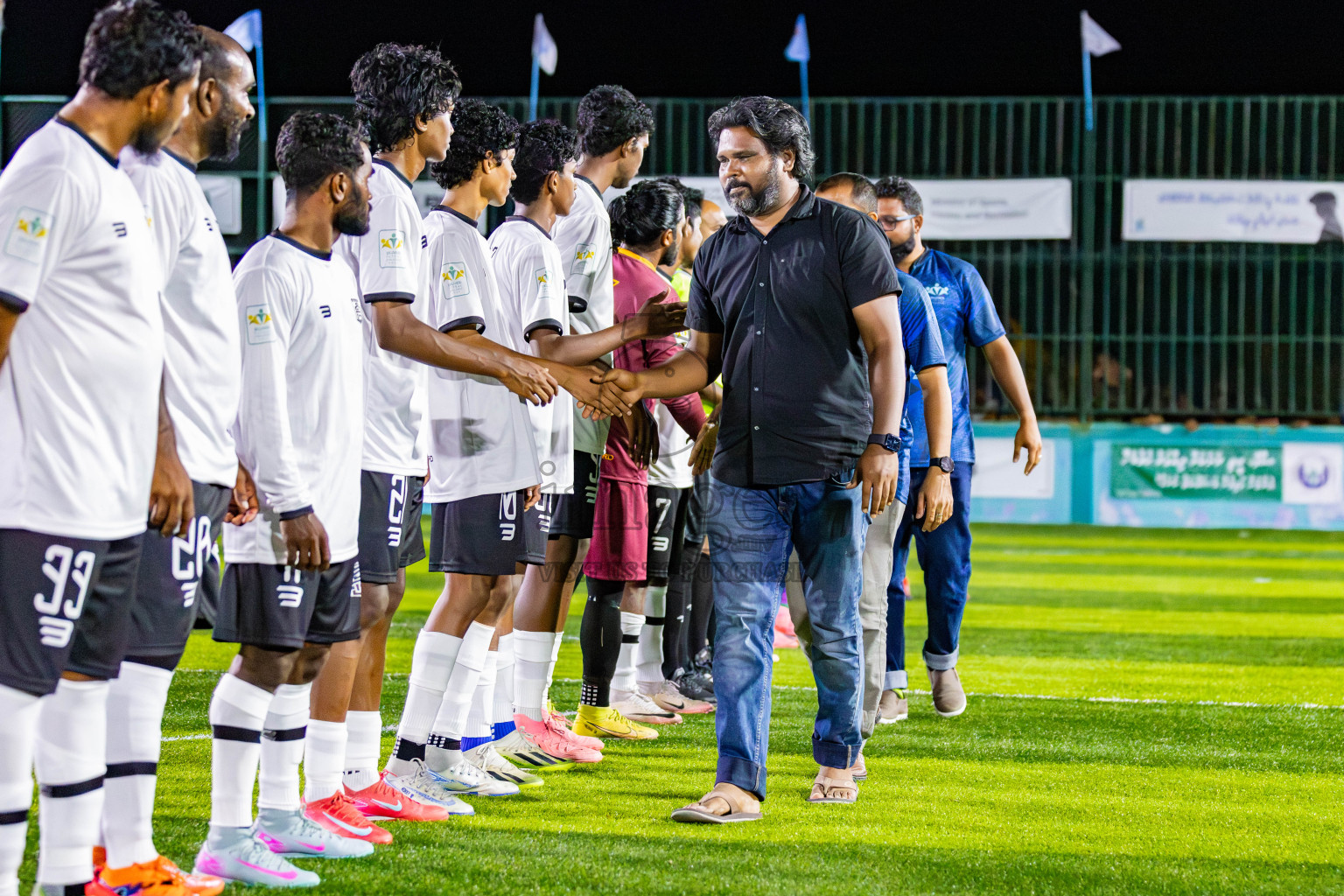 Dee Cee Jay SC vs Comienzo FC in Day 2 of Laamehi Dhiggaru Ekuveri Futsal Challenge 2025 was held on Friday, 25th July 2025, at Dhiggaru Futsal Ground, Dhiggaru, Maldives Photos: Areef Adam / images.mv