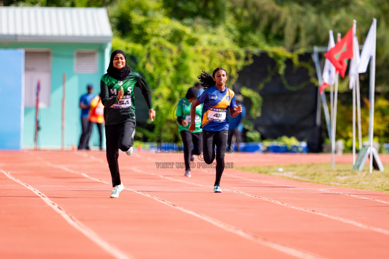 Day 3 of MWSC Interschool Athletics Championships 2024 held in Hulhumale Running Track, Hulhumale, Maldives on Monday, 11th November 2024. 
Photos by: Hassan Simah / Images.mv